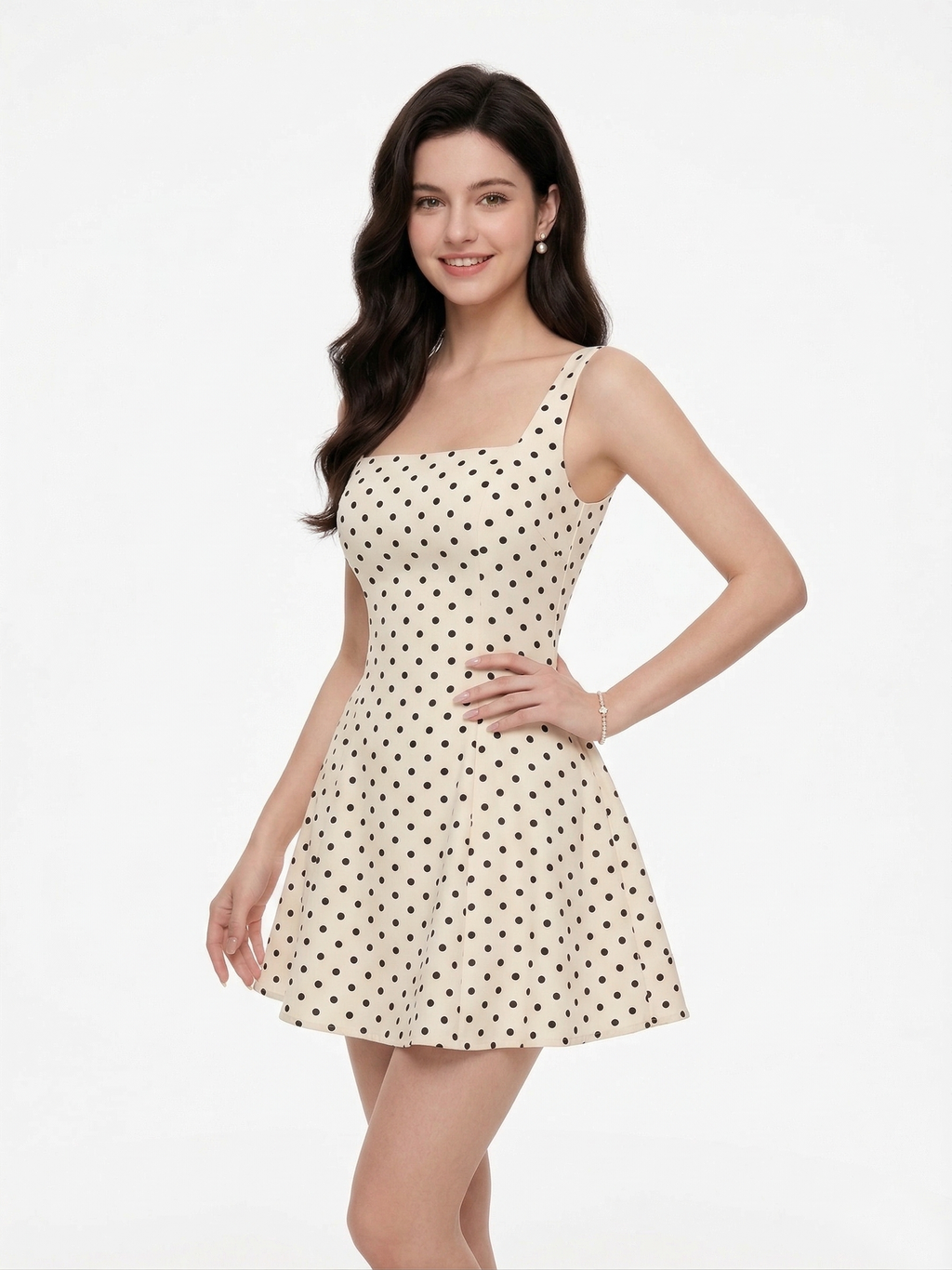 Vintage-Inspired Polka Dot Mini Dress