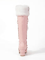 Adorable Princess Bow-Detailed Knee-High Boots