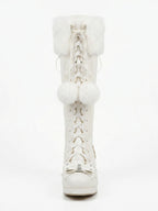 Sweetheart Fluffy Pompom Tall Boots