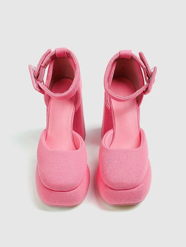 Dreamy Princess Pink High-Heel Platforms
