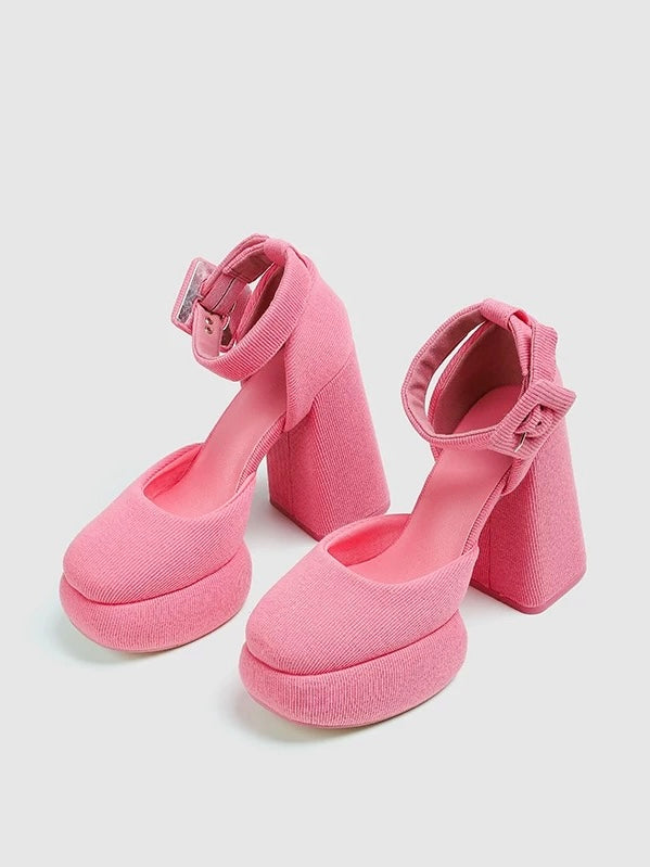 Dreamy Princess Pink High-Heel Platforms