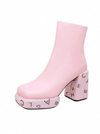 Sparkly Rhinestone Princess Platform Booties