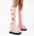 Star Princess Platform Knee-High Boots