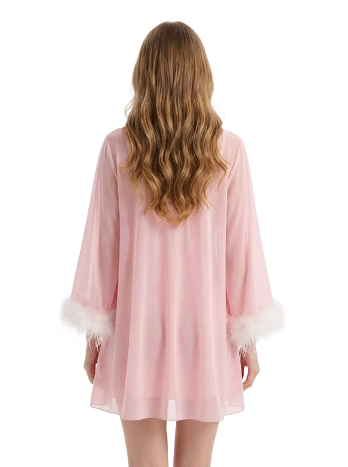 2-Piece Dreamy Coquette Romper & Robe Set - Girlgeous