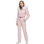 Blush Pink Quilted Two-Piece Ski Suit - Girlgeous