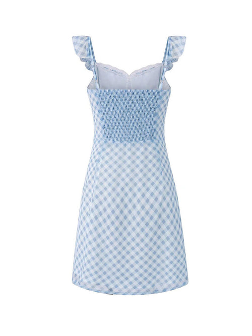 Cottagecore Ruffled Gingham Mini Dress